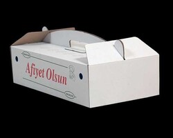 'Afiyet Olsun' Baskılı Lahmacun Kutusu (Büyük Boy) - 1