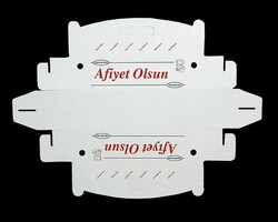 'Afiyet Olsun' Baskılı Lahmacun Kutusu (Küçük Boy) - 2
