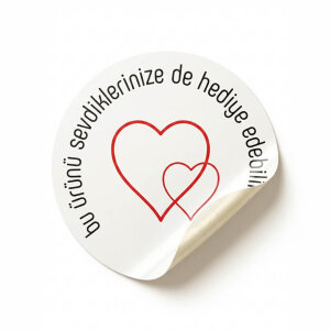 'Bu Ürünü Sevdiklerinize de Hediye Edebilirsiniz' Sticker (4x4cm) - 54 Adet | Sessiz Pazarlamacınız! - koliciabla
