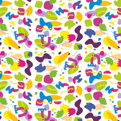 Canlı Renk Blokları ve Soyut Organik Şekiller Desenli Pelur Kağıt (32x45 cm) - 100 Adet | Renk Cümbüşü - KoliciAbla