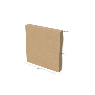 35x4x35 cm Çift Oluklu Tablo, Çerçeve ve Plak Kolisi - İnce Koruma Kutusu - KoliciAbla