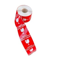 Dikkat Kırılır Etiketi (7x8 cm) - 500'lü Rulo - 3