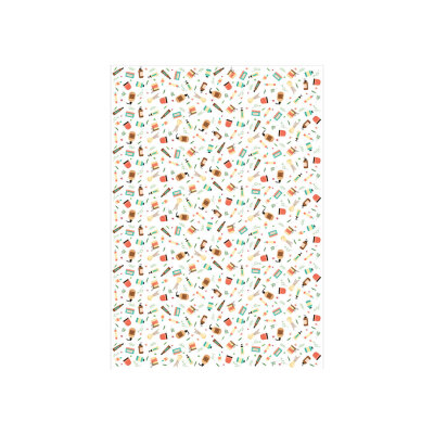 Doğal 'Kozmetik ve Spa' Temalı Renkli Pelur Kağıt (35x50 cm) - 100 Adet | Organik ve Canlı - KoliciAbla