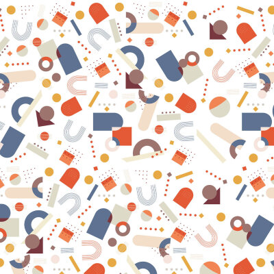 Geometrik Bauhaus ve Modern Şekiller Desenli Pelur Kağıt (32x45 cm) - 100 Adet | Mimari Denge - KoliciAbla