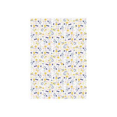 Geometrik Memphis ve Renkli Şekiller Desenli Pelur Kağıt (35x50 cm) - 100 Adet | Retro Enerji - KoliciAbla