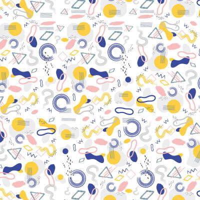 Geometrik Memphis ve Renkli Şekiller Desenli Pelur Kağıt (32x45 cm) - 100 Adet | Retro Enerji - 2