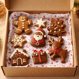 Geyik ve Kızak Desenli Yılbaşı Pelur Kağıdı (32x45 cm) - 500 Adet | Kış Masalı - 5