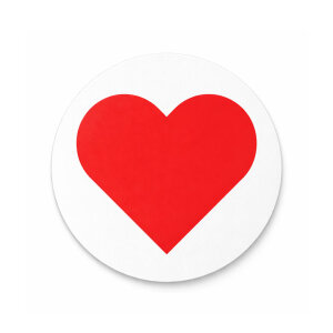 'Kırmızı Kalp' Sticker Etiket (4x4cm) - 54 Adet | Aşkın En Canlı Hali - 5