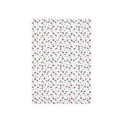 Kızıl Geyik ve Hediye Paketi Desenli Yılbaşı Pelur Kağıt (35x50 cm) - 100 Adet | Klasik Zarafet - KoliciAbla