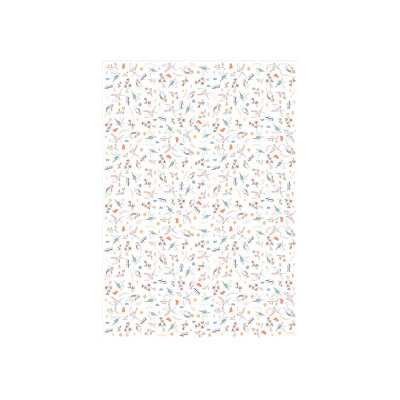 Kuş ve Çiçek 'Doğa' Desenli Pastel Pelur Kağıt (35x50 cm) - 100 Adet | Romantik Esinti - KoliciAbla