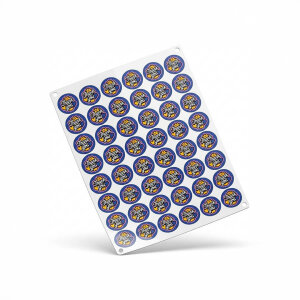 Mavi 'Thank You' Sticker (4x4 cm) - 48 Adet | Global & Şık Paketleme - 2