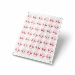 'Miss You' Baskılı Sticker Etiket (4x4cm) - 54 Adet | Mesafeleri Kısaltan Dokunuş - 2