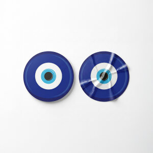 'Nazar Boncuğu' Sticker Etiket (4x4cm) - 54 Adet | Paketlerinize Nazar Değmesin! - 3