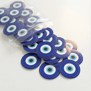 'Nazar Boncuğu' Sticker Etiket (4x4cm) - 54 Adet | Paketlerinize Nazar Değmesin! - 4