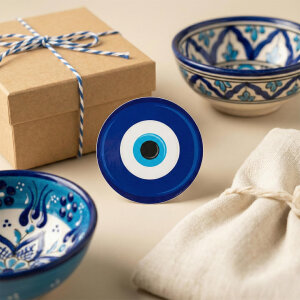 'Nazar Boncuğu' Sticker Etiket (4x4cm) - 54 Adet | Paketlerinize Nazar Değmesin! - 7