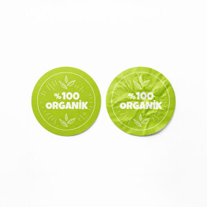 Organik Ürün Sticker Etiket (5x5cm) - 35 Adet | Doğallığın Güven Veren İmzası - 3