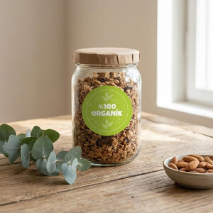 Organik Ürün Sticker Etiket (5x5cm) - 35 Adet | Doğallığın Güven Veren İmzası - 6