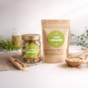 Organik Ürün Sticker Etiket (5x5cm) - 35 Adet | Doğallığın Güven Veren İmzası - 7