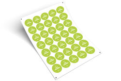 'Organik Ürün' Baskılı Sticker (5 cm) - 35 Adet - 2