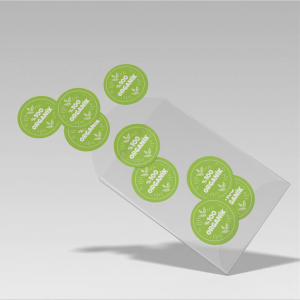 'Organik Ürün' Baskılı Sticker (5 cm) - 35 Adet - 2