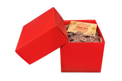 Parlak Kırmızı Küp Hediye Kutusu (11x11x11 cm) - 10 Adet - koliciabla