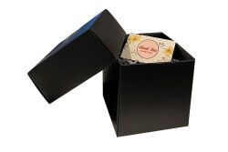 Parlak Siyah Küp Hediye Kutusu (11x11x11 cm) - 10 Adet - koliciabla