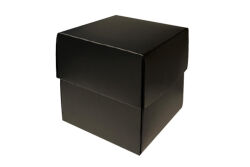 Parlak Siyah Küp Hediye Kutusu (11x11x11 cm) - 10 Adet - 2