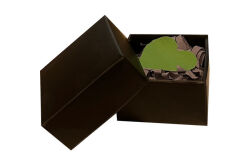 Parlak Siyah Mini Hediye Kutusu (5x5x3 cm) - 10 Adet - 1