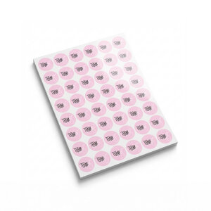 Pastel Pembe 'Thank You' Sticker (4x4cm) - 48 Adet | Zarafetin En Sade Hali - 2