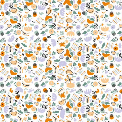 Pastel Soyut Çiçek ve Organik Şekiller Desenli Pelur Kağıt (32x45 cm) - 100 Adet | Pastel Rüyası - 1