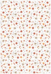 Baskılı Pelur Kağıt Beyaz - 23
