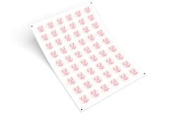 'Love' Baskılı Pembe Sticker (4 cm) - 54 Adet - 2