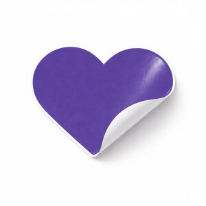 Renkli Kalp Sticker Etiket (4x4cm) - 54 Adet | Paketlerinize Neşe Katın! - koliciabla