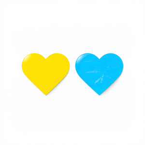 Renkli Kalp Sticker Etiket (4x4cm) - 54 Adet | Paketlerinize Neşe Katın! - 3