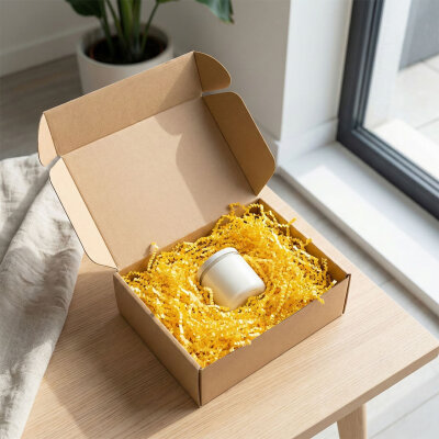 Sarı Kırpık Kağıt - 500 gr | Enerji Veren Dolgu Malzemesi - 7