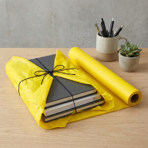 Sarı Pelur Kağıt (50x70 cm) - 100 Adet | Paketlerinize Güneş Doğsun (20 gr) - 5