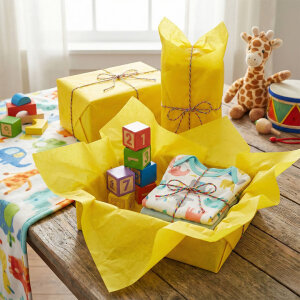 Sarı Pelur Kağıt (50x70 cm) - 100 Adet | Paketlerinize Güneş Doğsun (20 gr) - 3