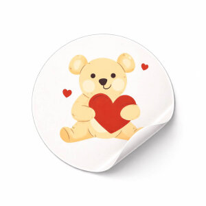 'Sevgililer Günü' Karışık Sticker Etiket (4x4cm) - 54 Adet | 6 Farklı Tasarım, Tek Paket! - 7