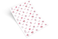 Sevgililer Günü Kırmızı Kalp Baskılı Pelur Kağıt 32x45 cm (100 Adet) - Premium Ambalaj - 2