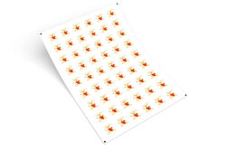Sevimli Ayıcık Desenli Sticker (4 cm) - 54 Adet - 2