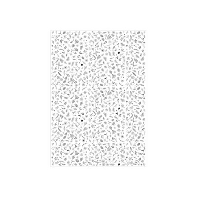 Siyah Çizgisel 'Doğa' Desenli Pelur Kağıt (35x50 cm) - 100 Adet | Minimalist Botanik - KoliciAbla