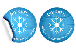 Soğuk Zincir Uyarı Etiketi (Ø 7 cm) - 24 Adet - koliciabla