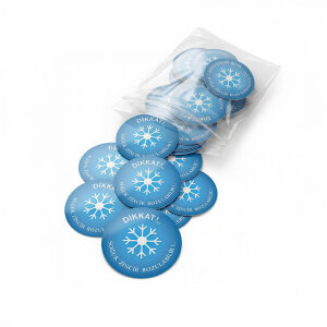Soğuk Zincir Dayanıklı Uyarı Etiketi (7x7cm) - 24 Adet | Erimeden Teslimat İçin! - 4