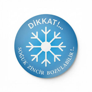 Soğuk Zincir Dayanıklı Uyarı Etiketi (7x7cm) - 24 Adet | Erimeden Teslimat İçin! - 5
