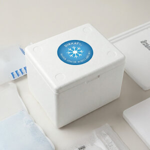 Soğuk Zincir Dayanıklı Uyarı Etiketi (7x7cm) - 24 Adet | Erimeden Teslimat İçin! - 6