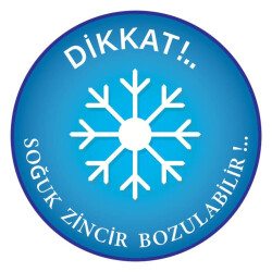 Soğuk Zincir Uyarı Etiketi (Çap - 7 cm) - 24 Adet - koliciabla