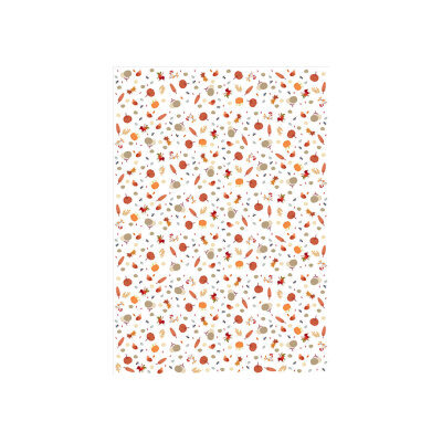 'Sonbahar ve Hasat' Temalı Desenli Pelur Kağıt (35x50 cm) - 100 Adet | Rustik Sıcaklık - KoliciAbla