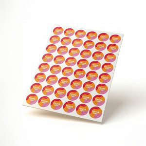 'Thank You' Sticker (4x4cm) - 48 Adet | Küçük İşletme, Büyük Teşekkür! - 2