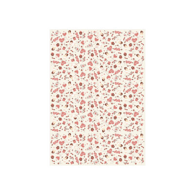 Vintage Eros ve Uçan Balon Temalı Pelur Kağıt (35x50 cm) - 100 Adet | Nostaljik Romantizm - KoliciAbla