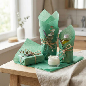 Yeşil Pelur Kağıt (50x70 cm) - 100 Adet | Doğanın ve Tazeliğin Rengi (20 gr) - 3